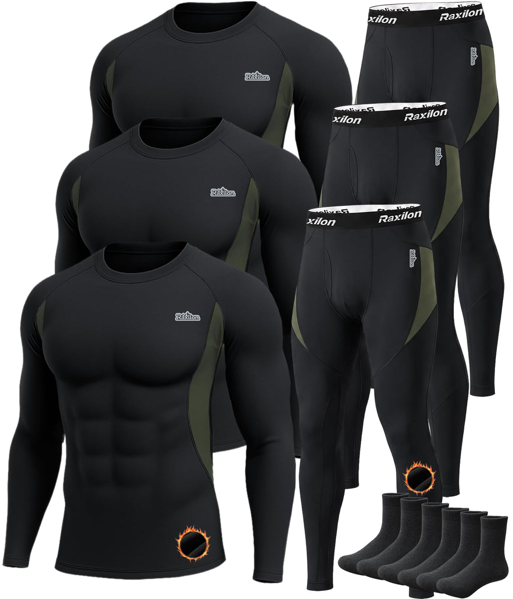 Thermal Underwear for Mens Long Johns Set Winter Cold Weather Base Layer