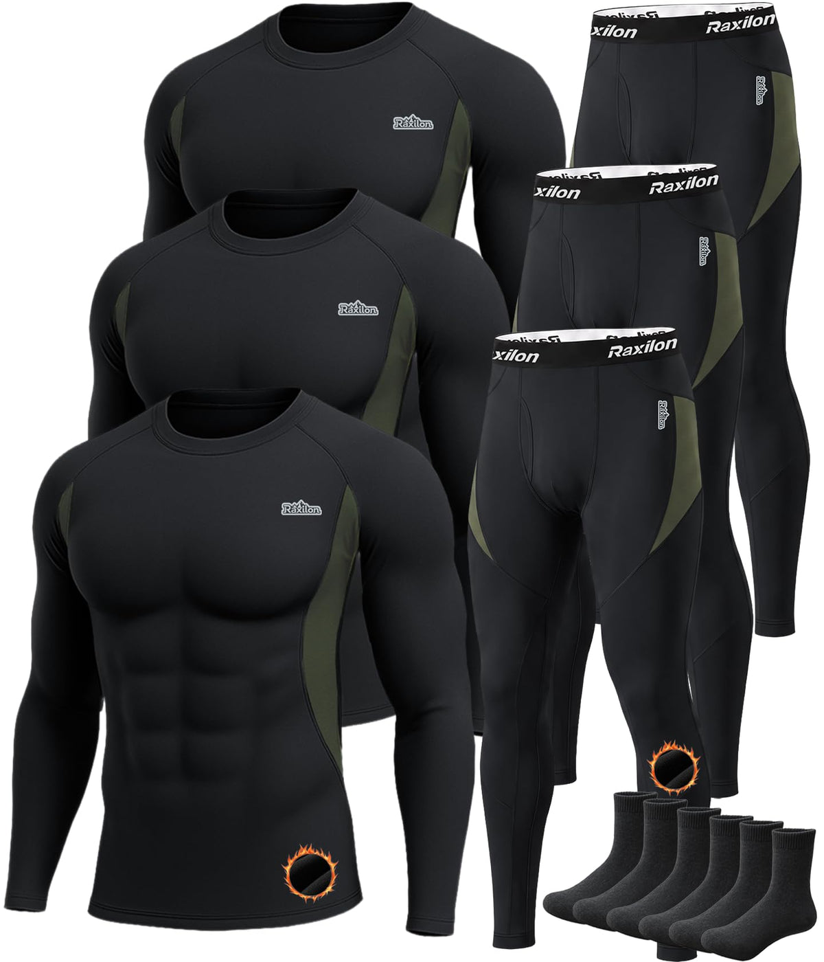 Thermal Underwear for Mens Long Johns Set Winter Cold Weather Base Layer