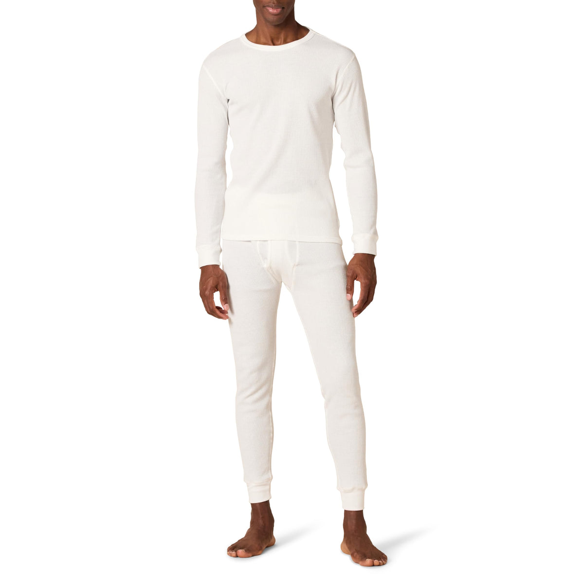 Amazon Essentials Men's Slim Fit Thermal Long Johns Underwear Set, Breathable Waffle Knit for Cold Weather Wear, Multipacks
