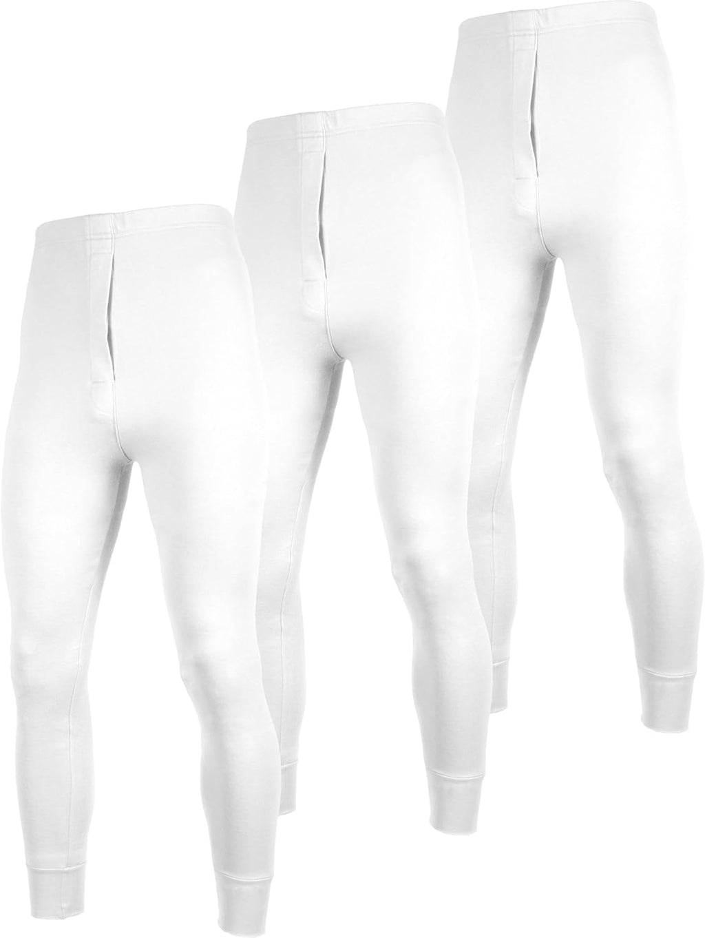 Andrew Scott Men's 3 Pack Premium Cotton Base Layer Long Thermal Underwear Pants