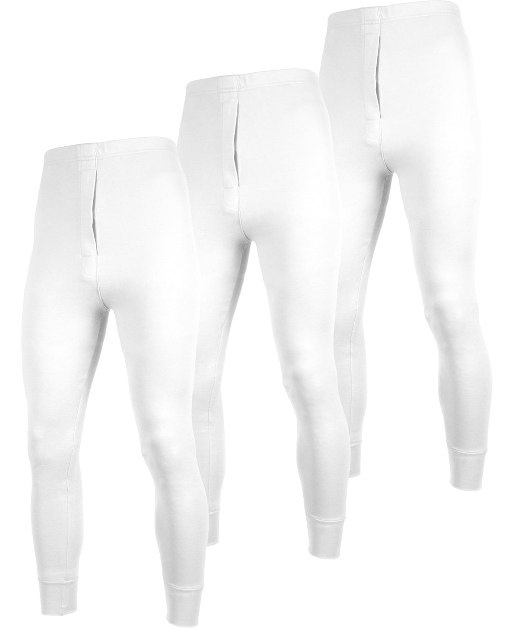 Andrew Scott Men's 3 Pack Premium Cotton Base Layer Long Thermal Underwear Pants