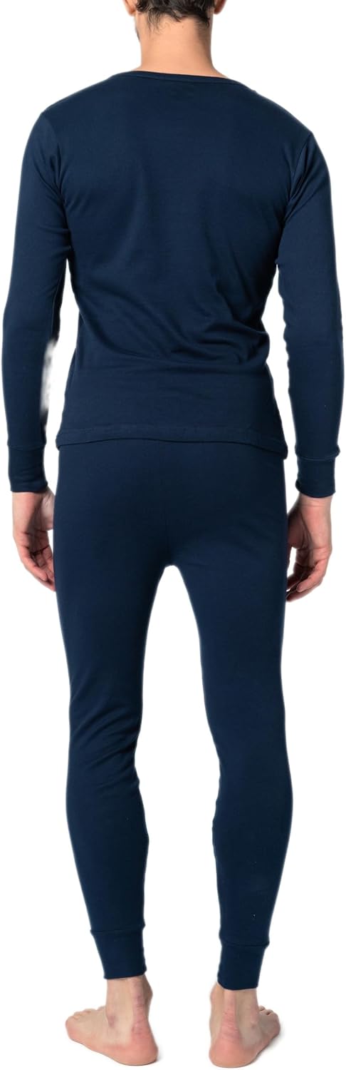 Andrew Scott Mens 2 Piece & 6 Piece Base Layer Long Sleeve + Long Pant Thermal Underwear Set (1 & 3 Pack Mix Match Options)