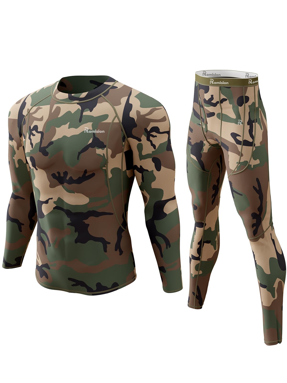 romision Thermal Underwear for Men Long Johns Set Hunting Gear Base Layer