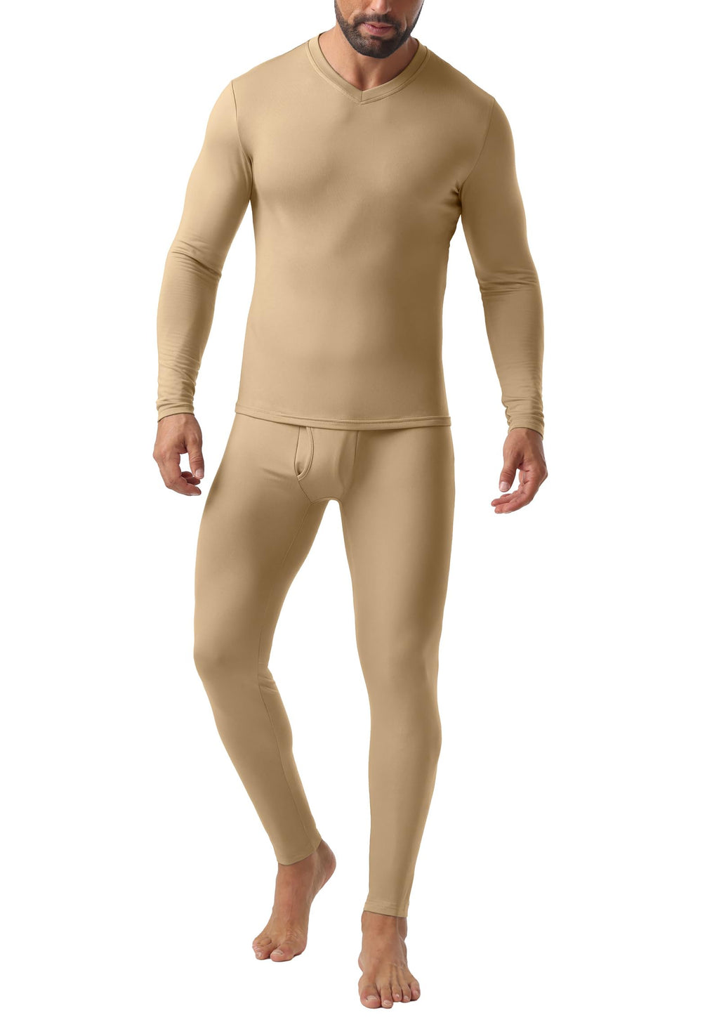 Askdeer Thermal Underwear for Men Long Johns Thermal Fleece Lined Long Underwear Base Layer Set