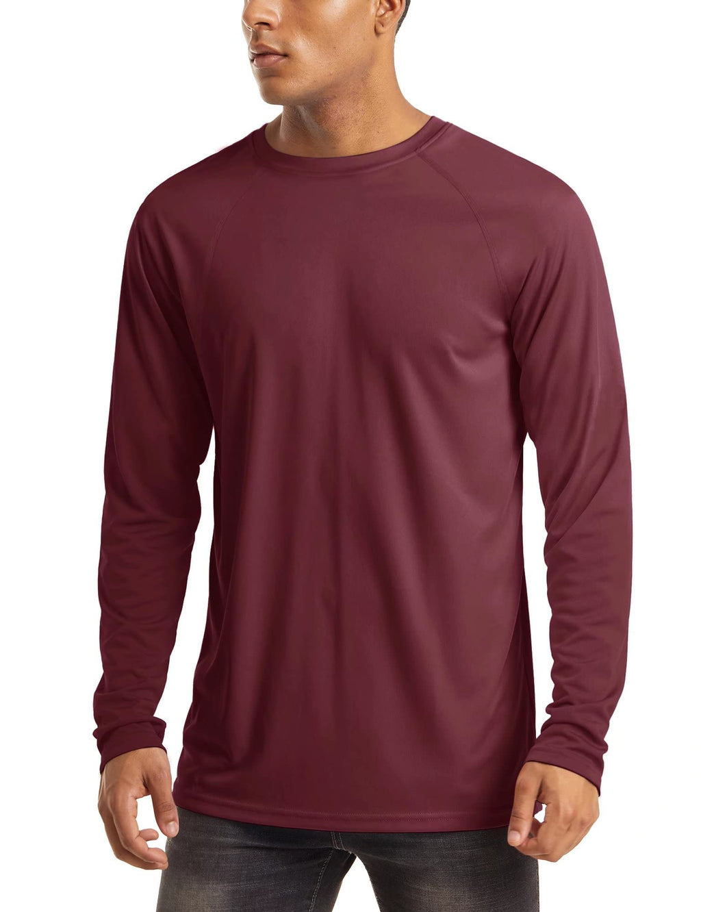 MAGCOMSEN Men's Long Sleeve Shirts UPF 50+ UV Sun Protection Athletic Shirts for Hiking Running Workout Rash Guard
