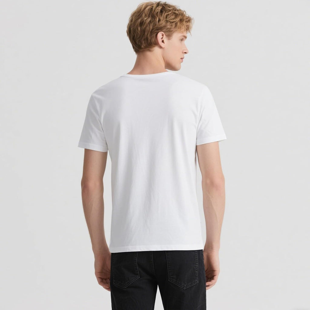 OKBA 2 Pack Black/White t Shirts Available for Men, Crew Neck Short Sleeve Men's Undershirt,Plain Workout Polyester tee