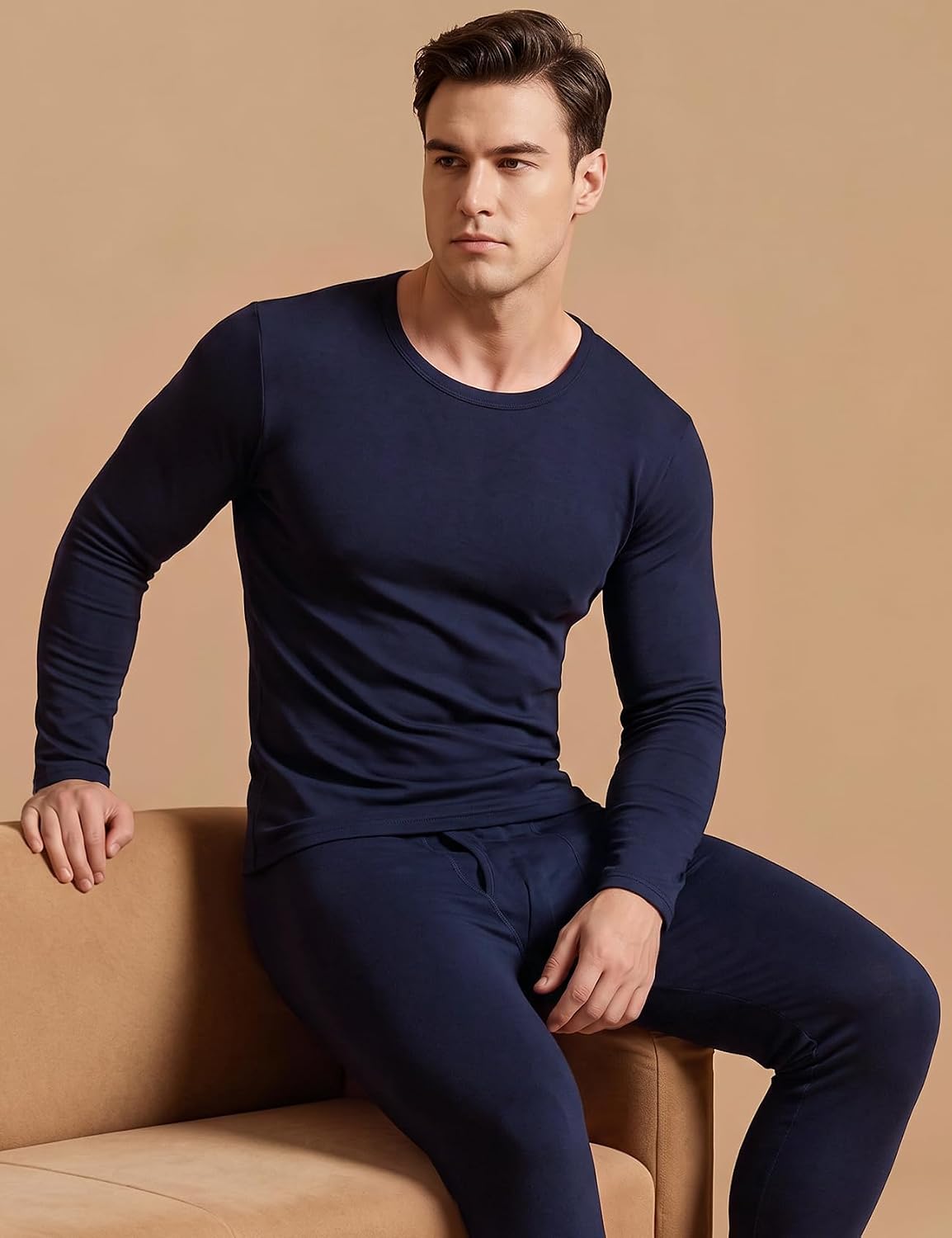 Arssm Men Thermal Underwear Sets Fleece Lined Base Layer Long Johns