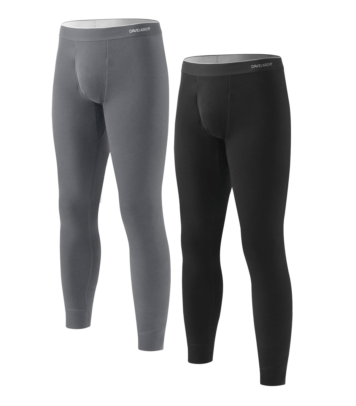 DAVID ARCHY Men's Heavyweight Thermal Underwear Set, Double-Brushed Base Layer for Cold Weather (20–45°F)