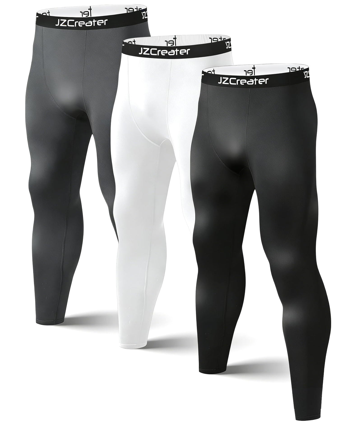 1 or 3 Pack Mens Long Johns Thermal Pants, Fleece Lined Base Layer Bottoms