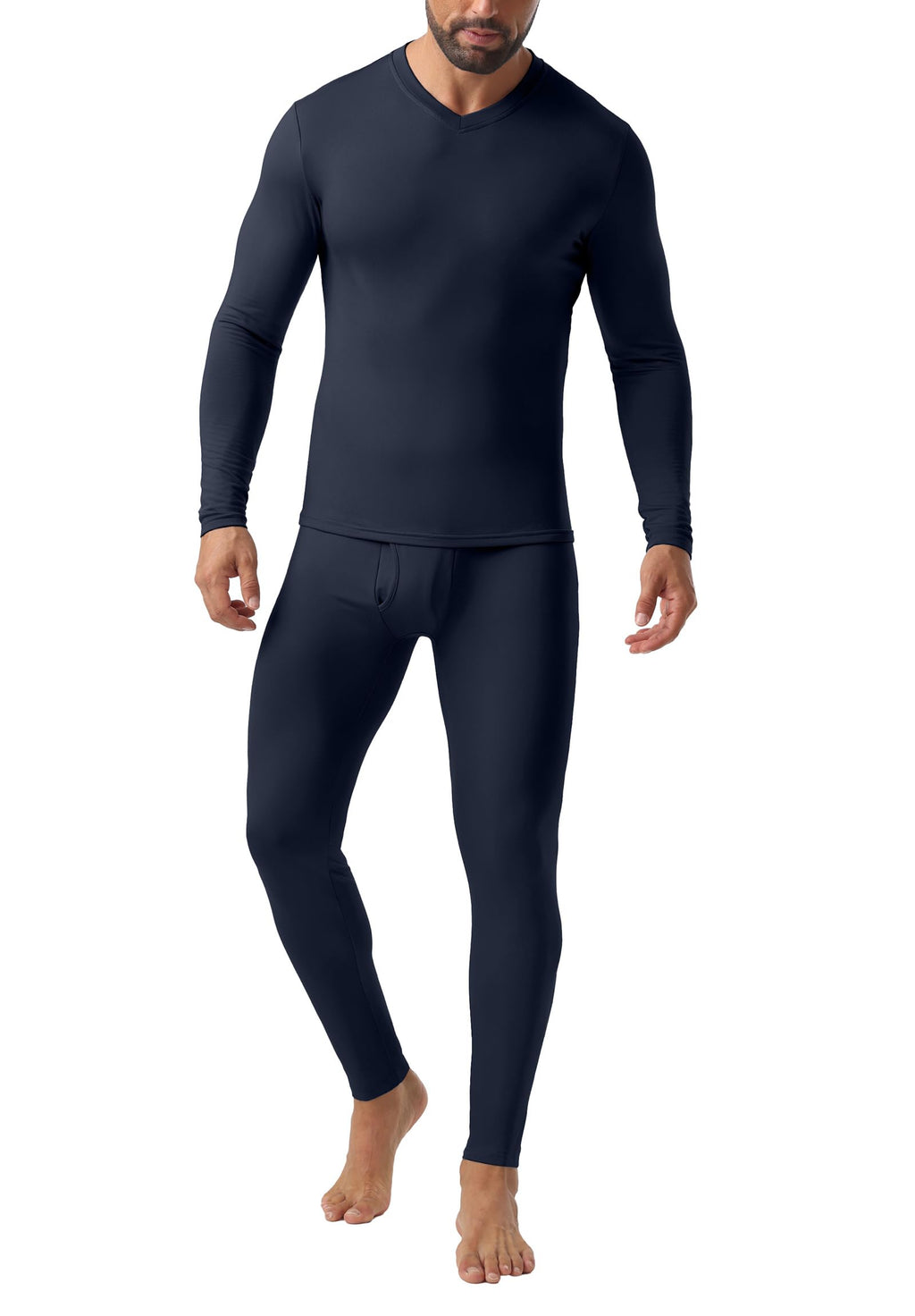 Askdeer Thermal Underwear for Men Long Johns Thermal Fleece Lined Long Underwear Base Layer Set