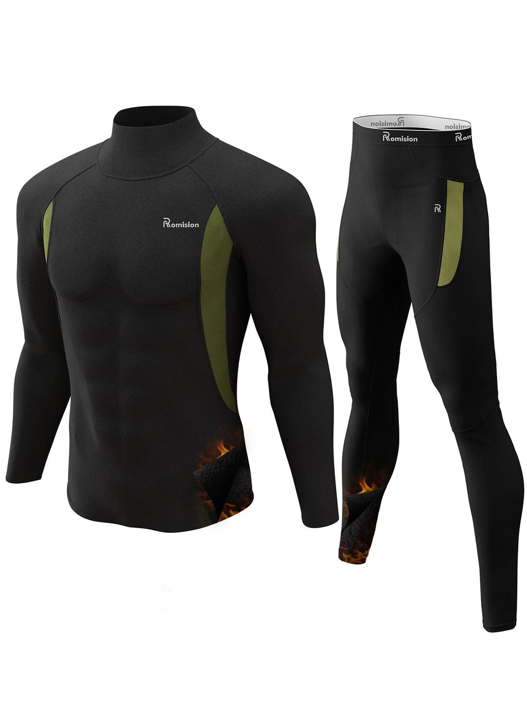 romision Thermal Underwear for Men Long Johns Set Hunting Gear Base Layer