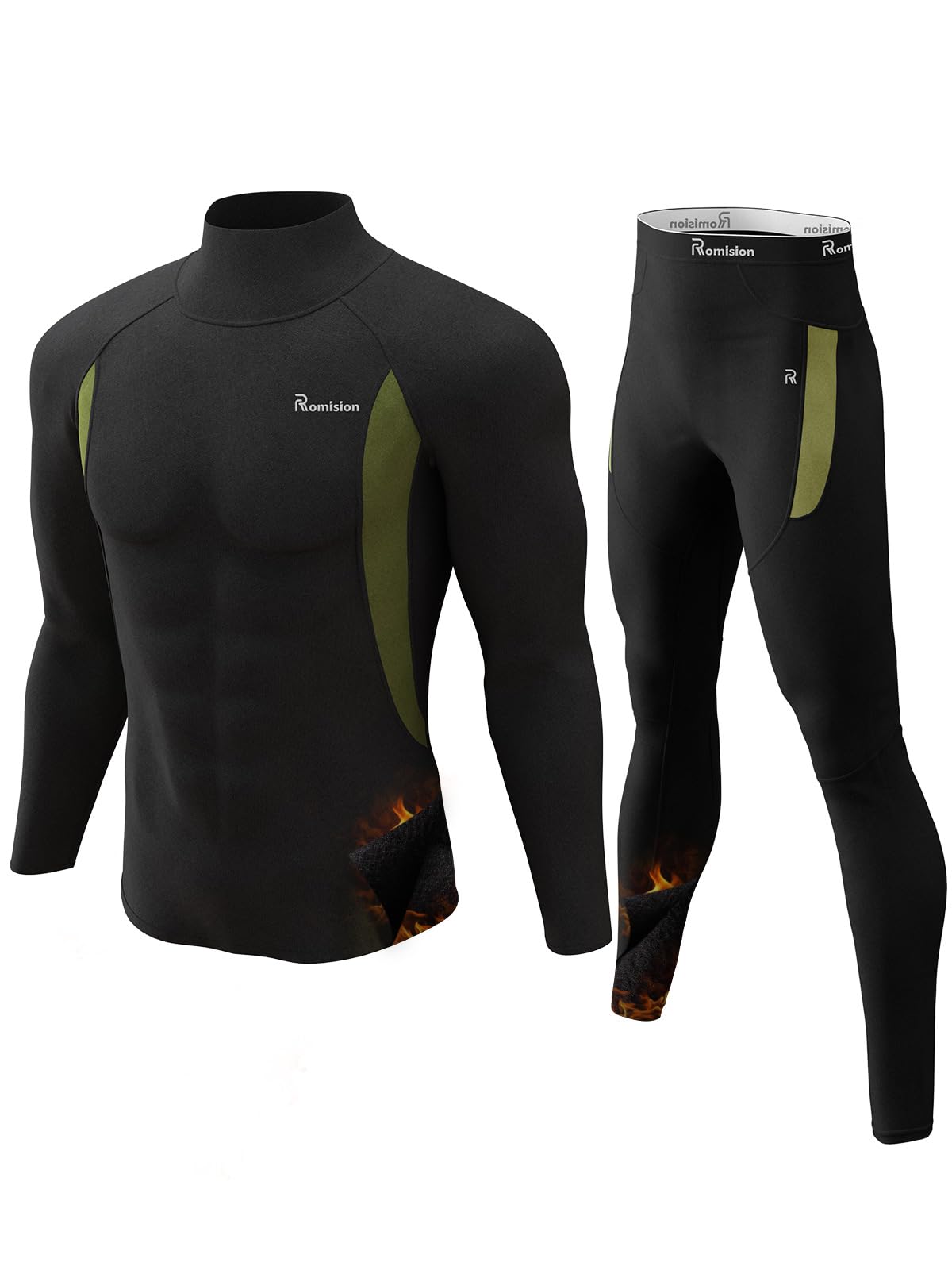 romision Thermal Underwear for Men Long Johns Set Hunting Gear Base Layer