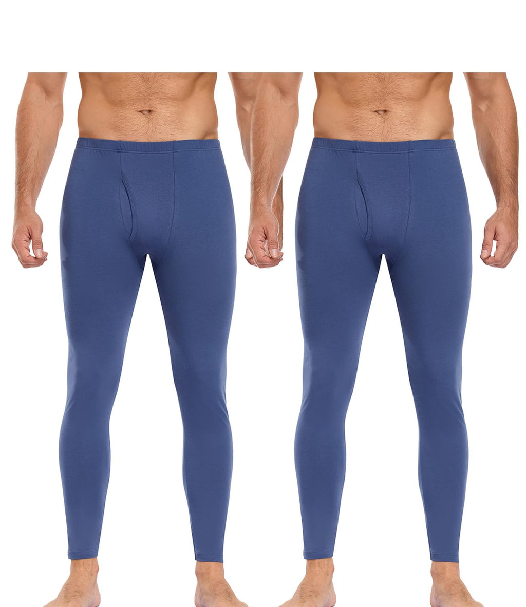 wirarpa Men's Cotton Long Johns Thermal Underwear Set Top and Bottom