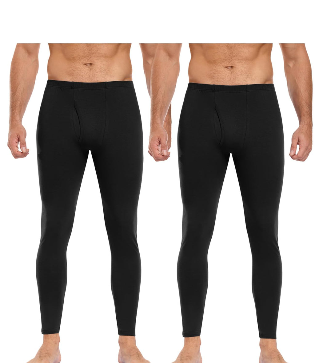wirarpa Men's Cotton Long Johns Thermal Underwear Set Top and Bottom
