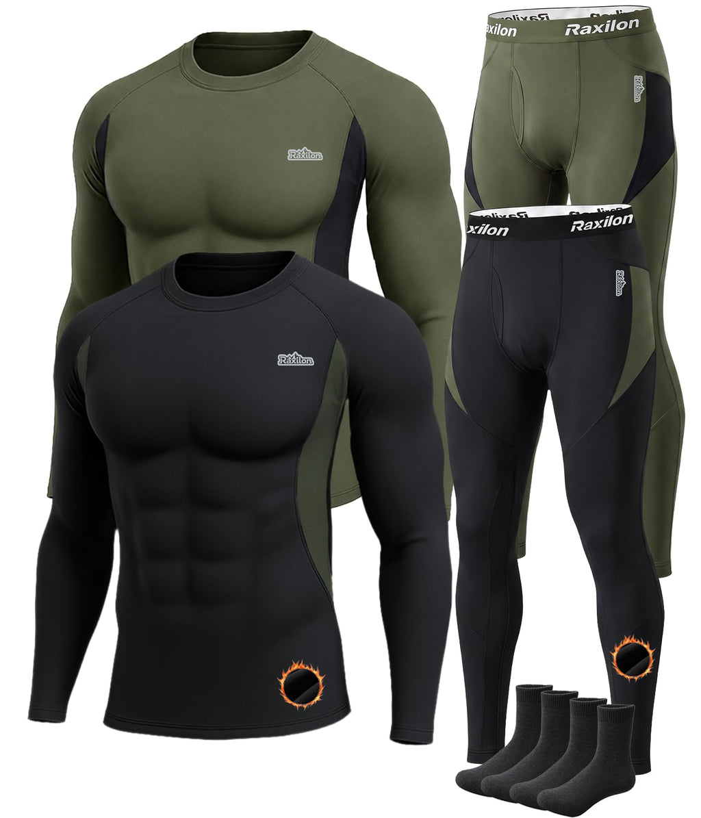 Thermal Underwear for Mens Long Johns Set Winter Cold Weather Base Layer