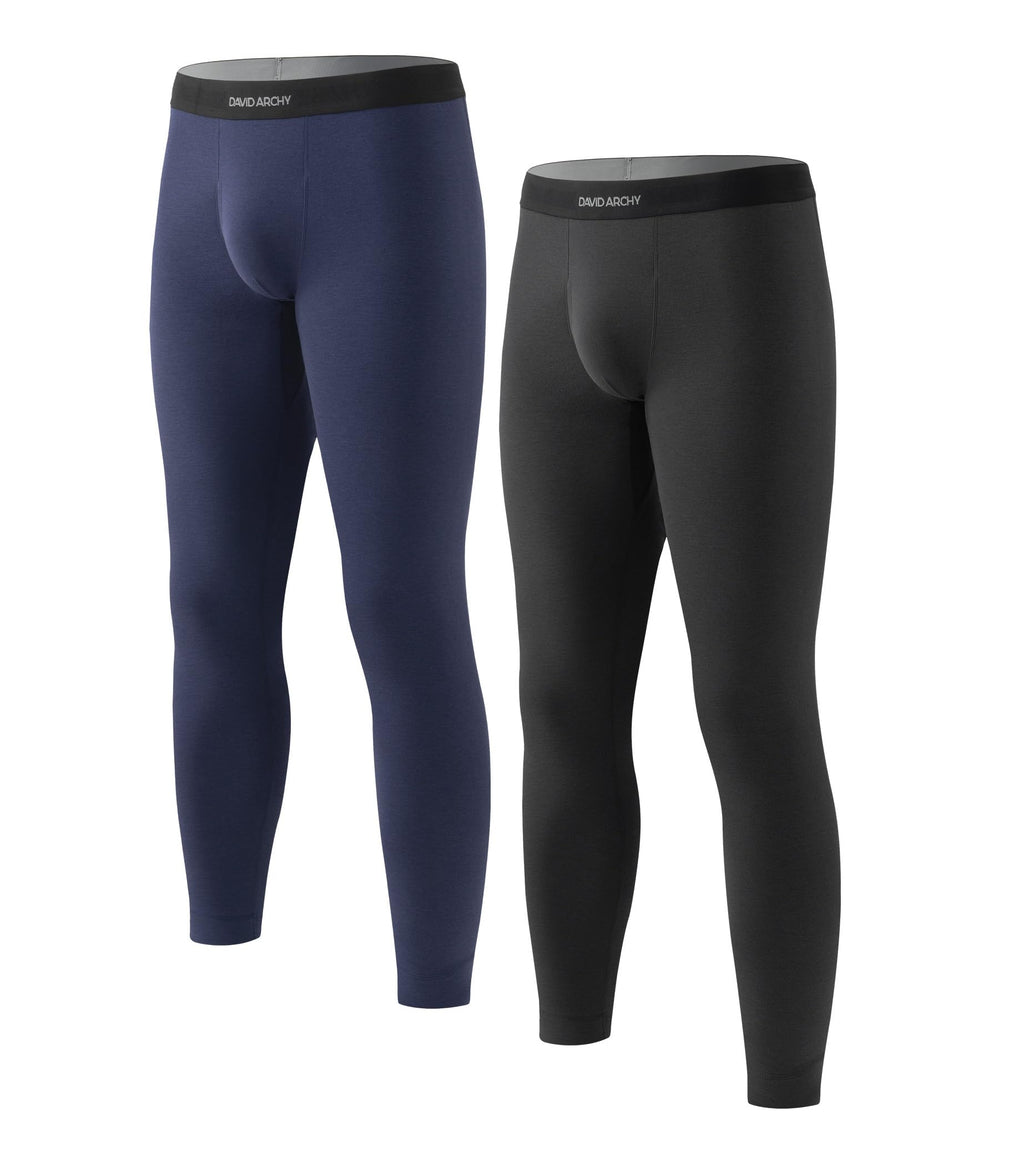 DAVID ARCHY Men’s Lightweight Thermal Underwear Set, Breathable Comfort Base Layer for Cold Weather(30–55°F)