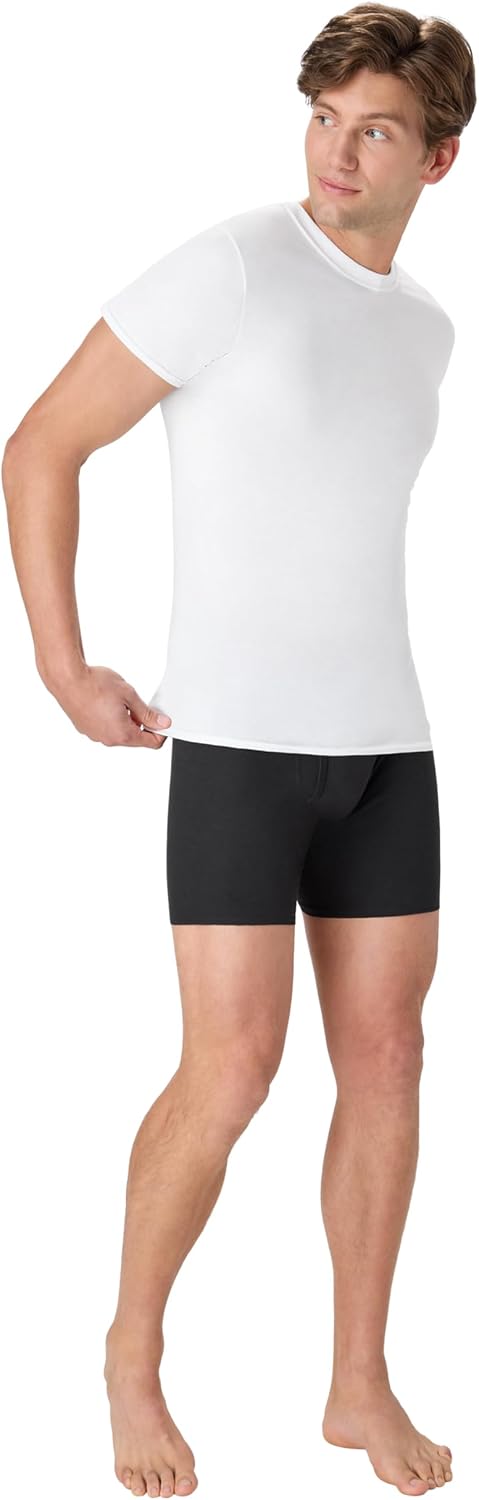Hanes Men's Ultimate Undershirt ComfortBlend Slim Fit Tees for Men, Moisture-Wicking