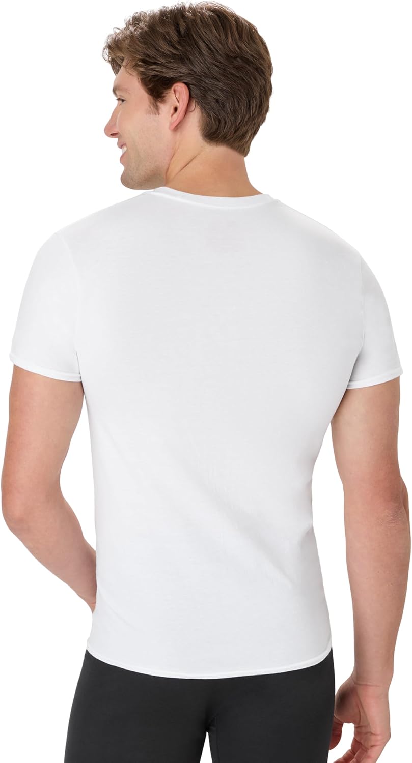 Hanes Men's Ultimate Undershirt ComfortBlend Slim Fit Tees for Men, Moisture-Wicking
