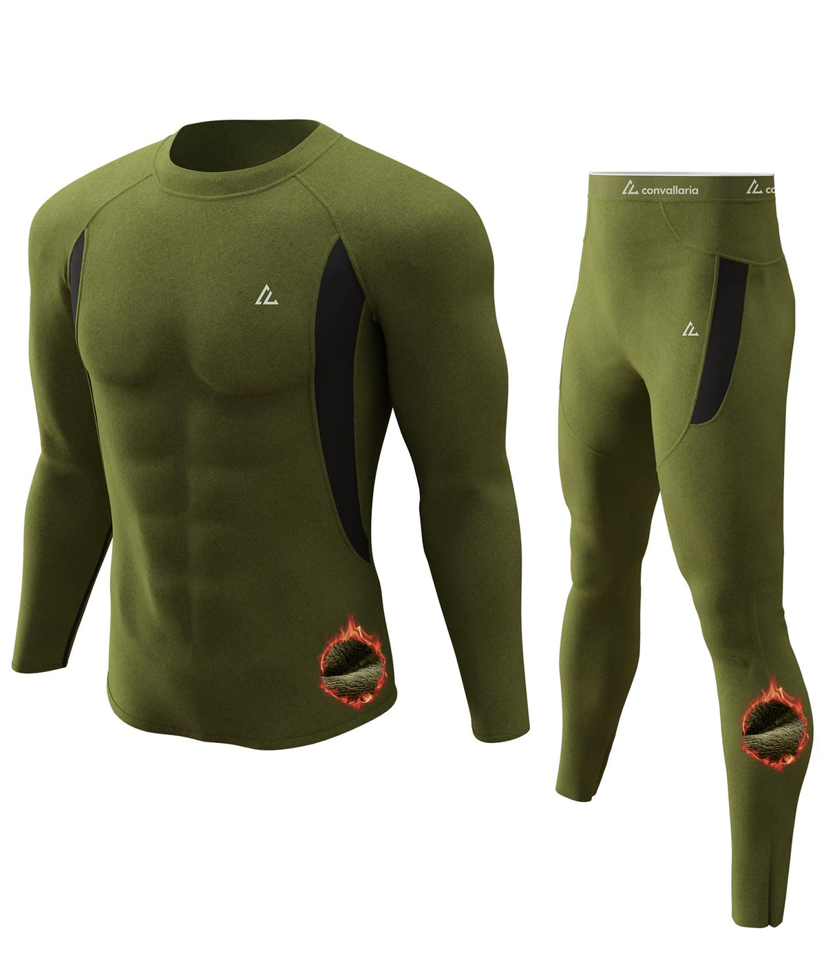 Mens Thermal Underwear Long Johns Set Cold Weather Hunting Base Layer