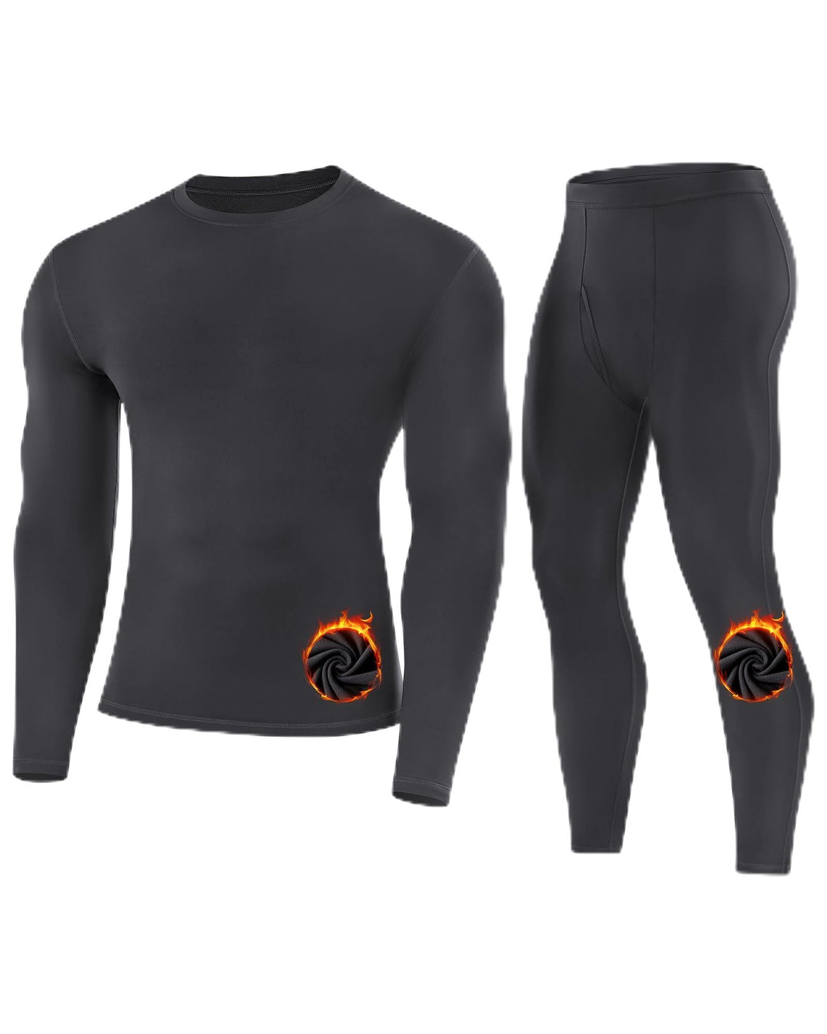 Runhit Mens Thermal Underwear Set Fleece Lined Long Johns Base Layer Top Bottom Cold Weather Gear for Hunting Running Skiing