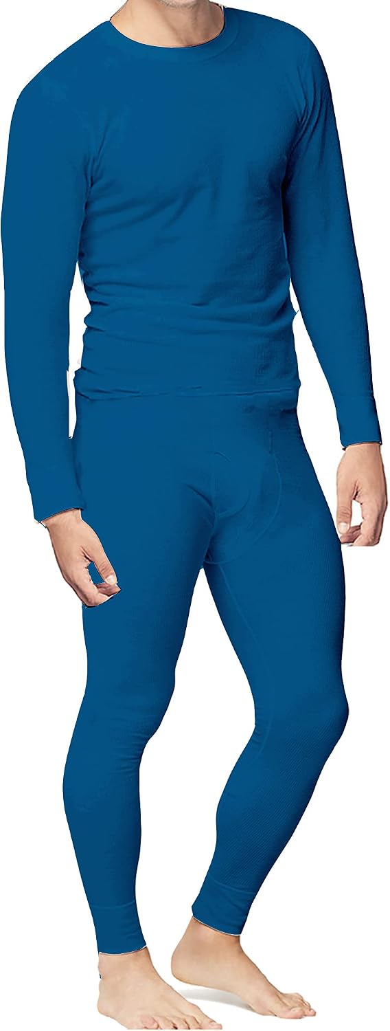 Place and Street Men’s Cotton Thermal Underwear Set Shirt Pants Long Johns