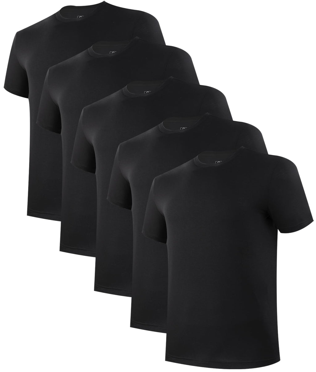BAMBOO COOL Mens Undershirts Pack, Soft T Shirts for Men, Moisture Wicking