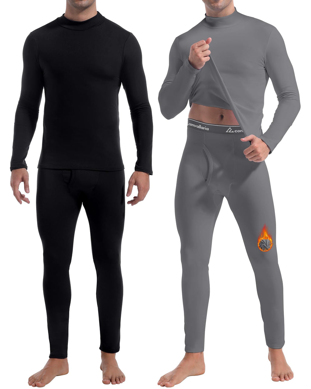 2 or 3 Sets Thermal Underwear for Men Long Johns Base Layer Cold Weather