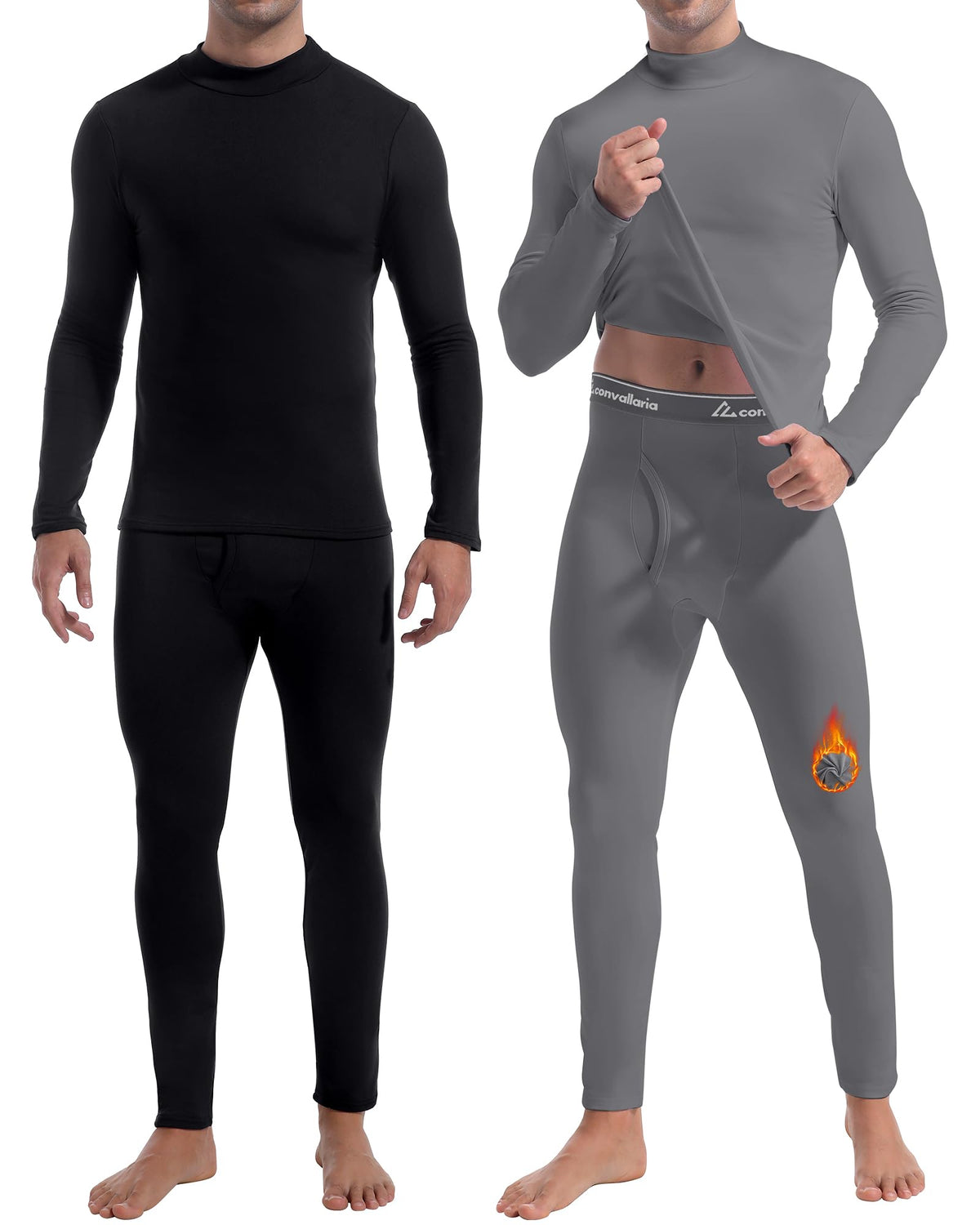2 or 3 Sets Thermal Underwear for Men Long Johns Base Layer Cold Weather