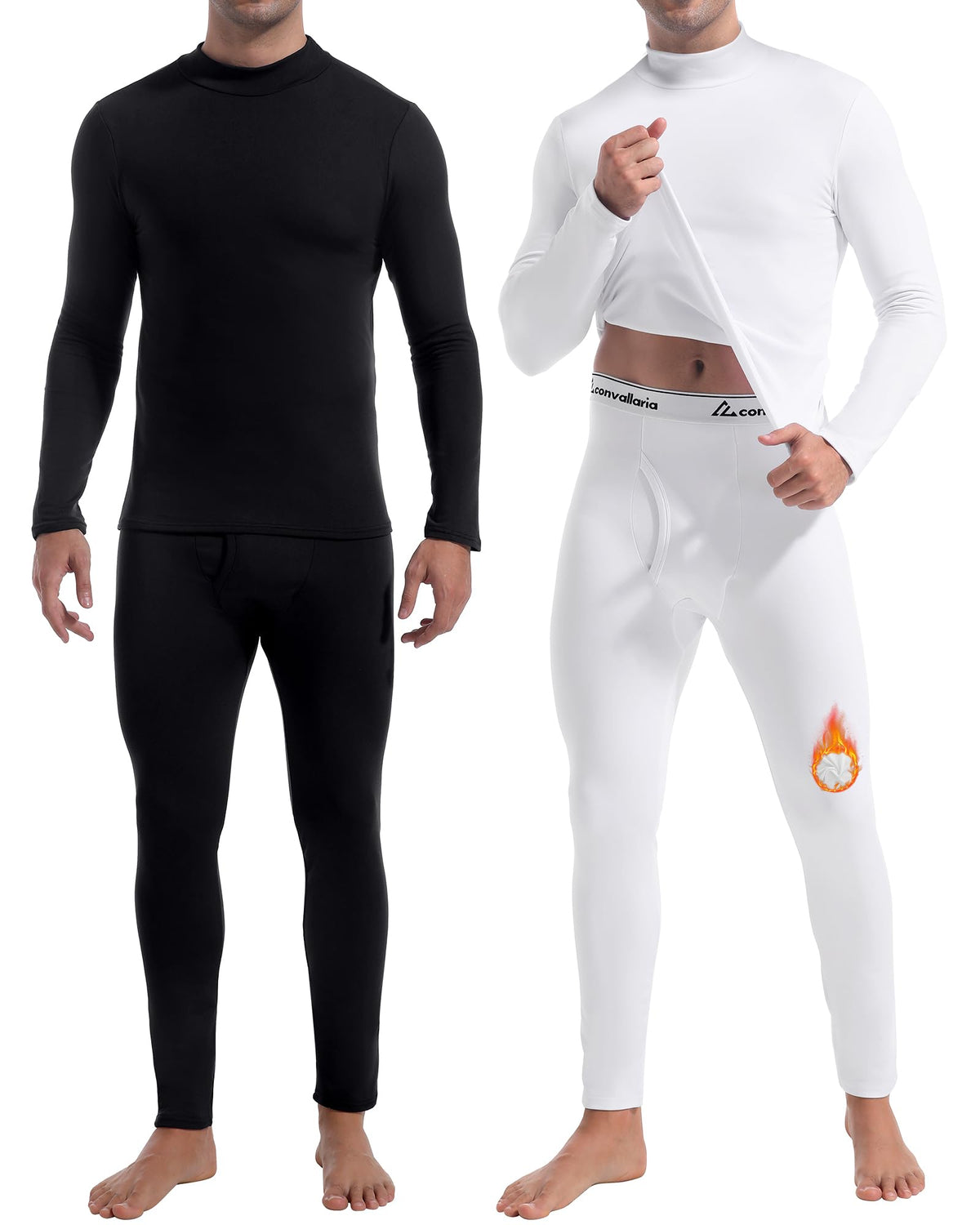 2 or 3 Sets Thermal Underwear for Men Long Johns Base Layer Cold Weather