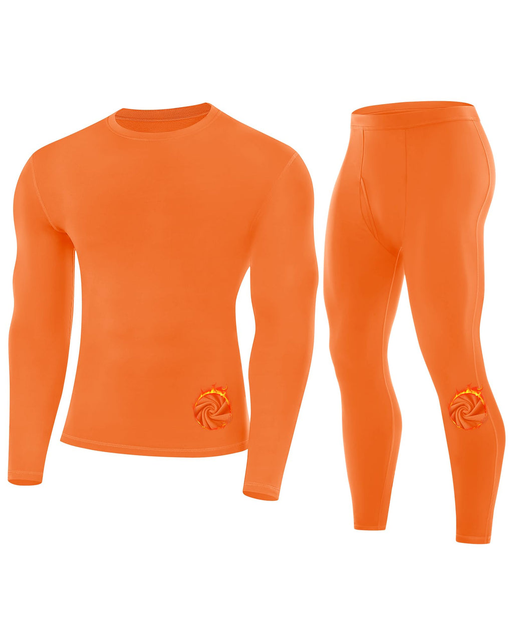 Runhit Mens Thermal Underwear Set Fleece Lined Long Johns Base Layer Top Bottom Cold Weather Gear for Hunting Running Skiing
