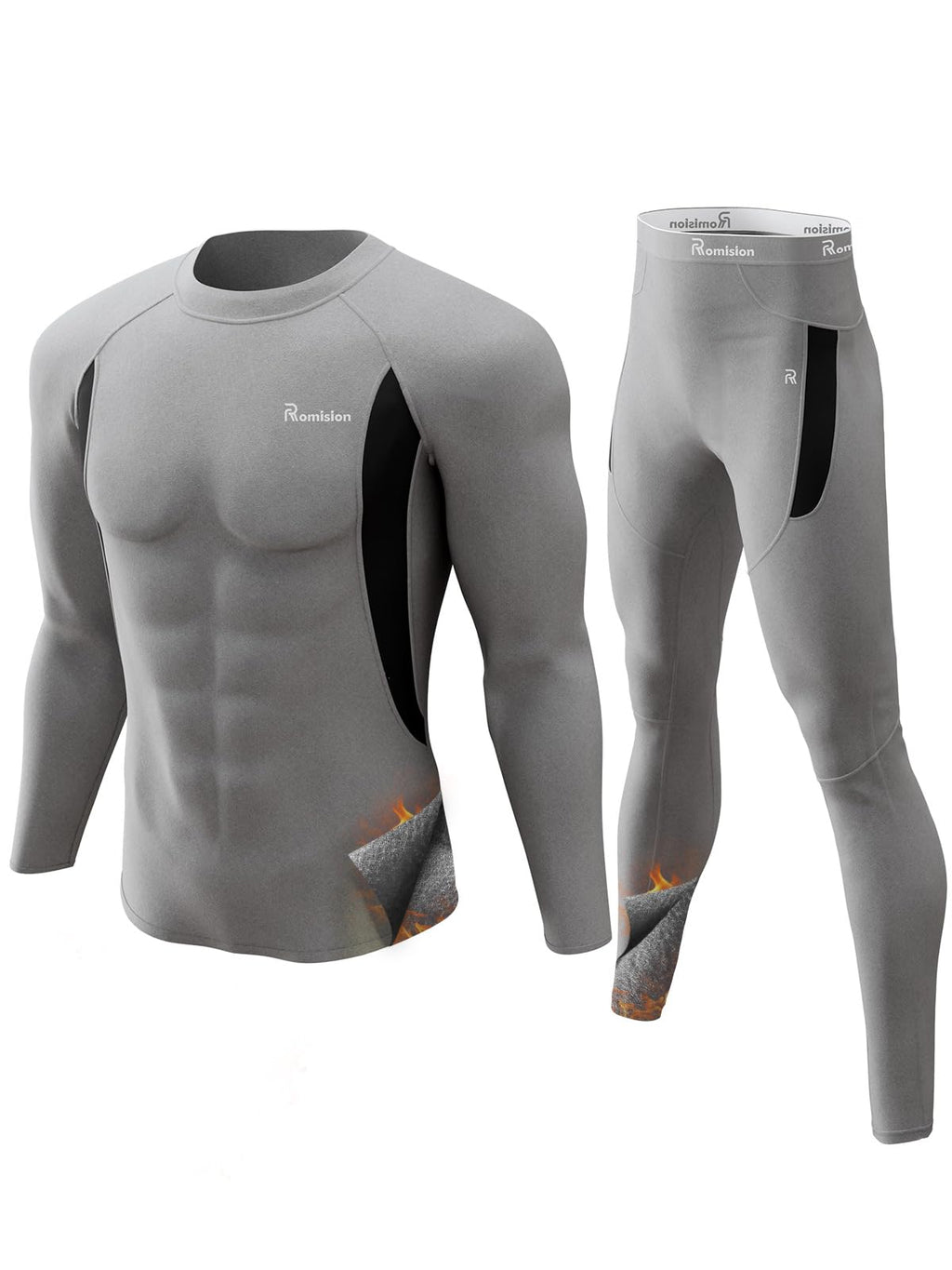 romision Thermal Underwear for Men Long Johns Set Hunting Gear Base Layer