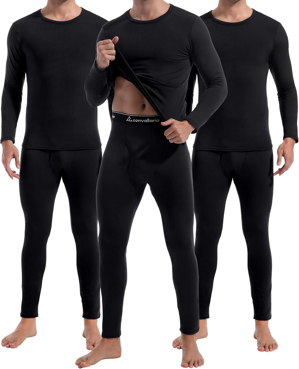 2 or 3 Sets Thermal Underwear for Men Long Johns Base Layer Cold Weather