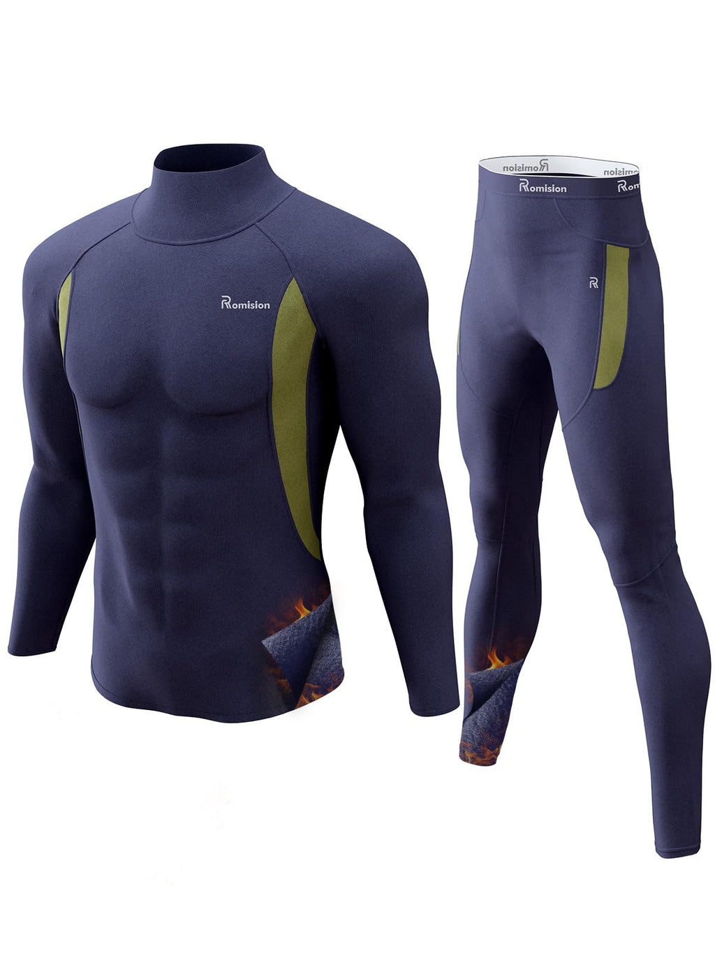 romision Thermal Underwear for Men Long Johns Set Hunting Gear Base Layer