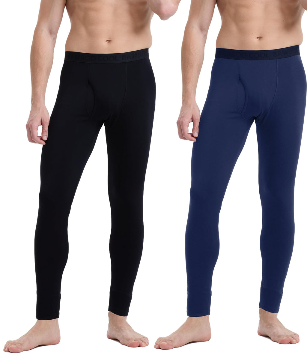 BAMBOO COOL Men's Thermal Underwear Lightweight Fleece Lined