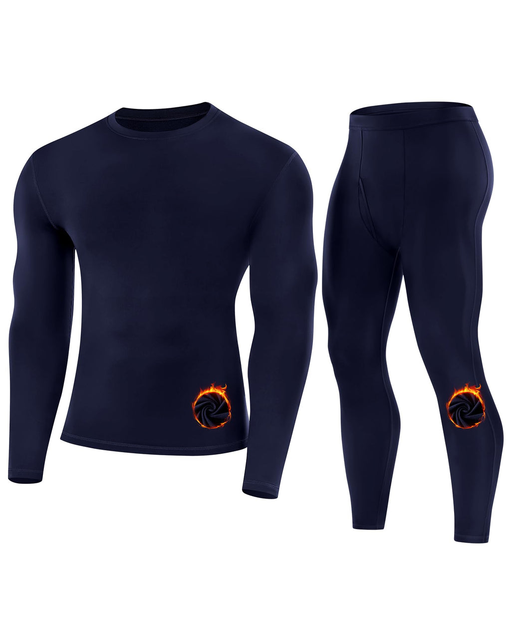 Runhit Mens Thermal Underwear Set Fleece Lined Long Johns Base Layer Top Bottom Cold Weather Gear for Hunting Running Skiing