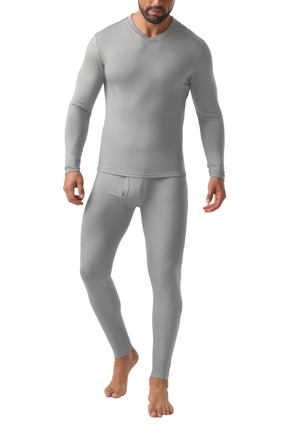 Askdeer Thermal Underwear for Men Long Johns Thermal Fleece Lined Long Underwear Base Layer Set