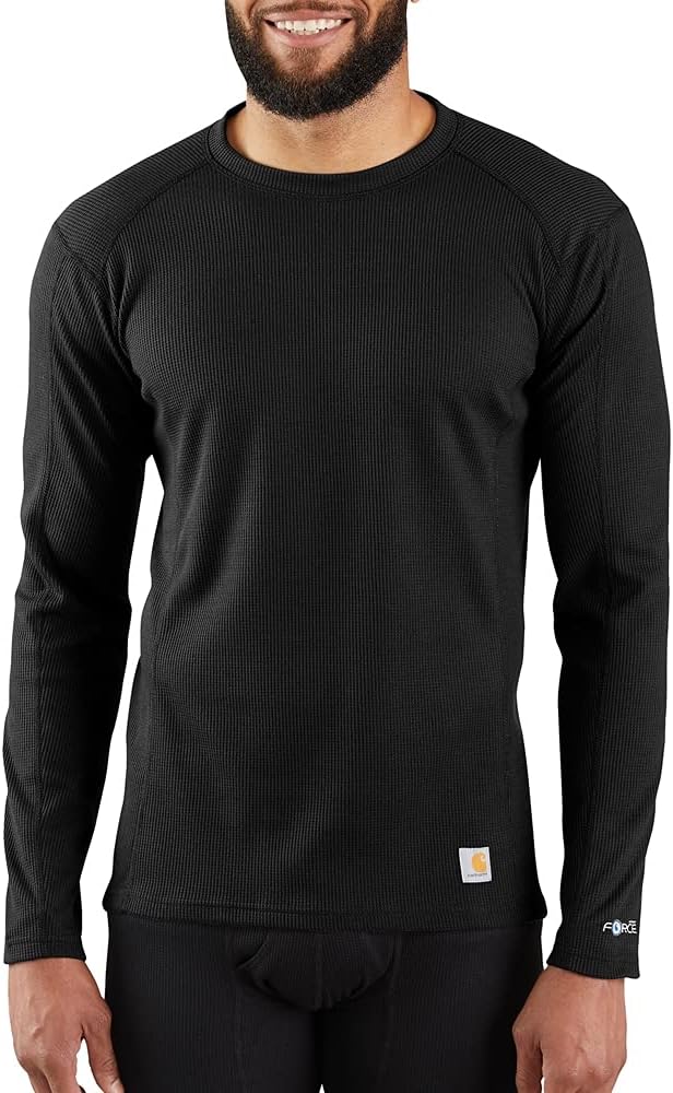 Carhartt Men's Force Midweight Waffle Base Layer Crewneck Top