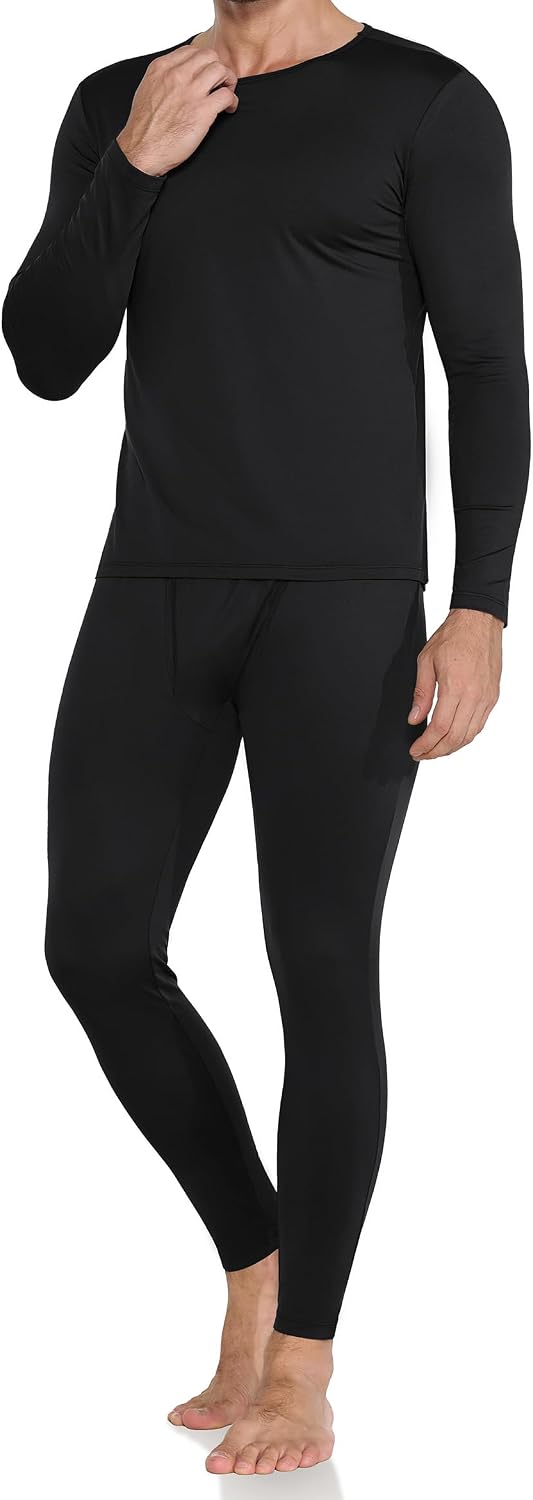 Thermal Underwear for Men Long Johns Fleece Lined Soft and Warm Set Base Layer for Cold Weather