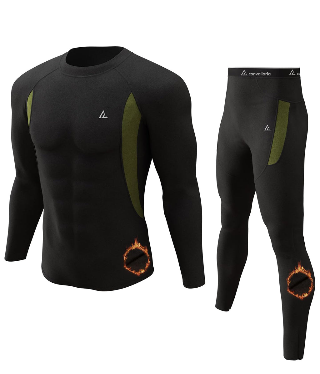 Mens Thermal Underwear Long Johns Set Cold Weather Hunting Base Layer