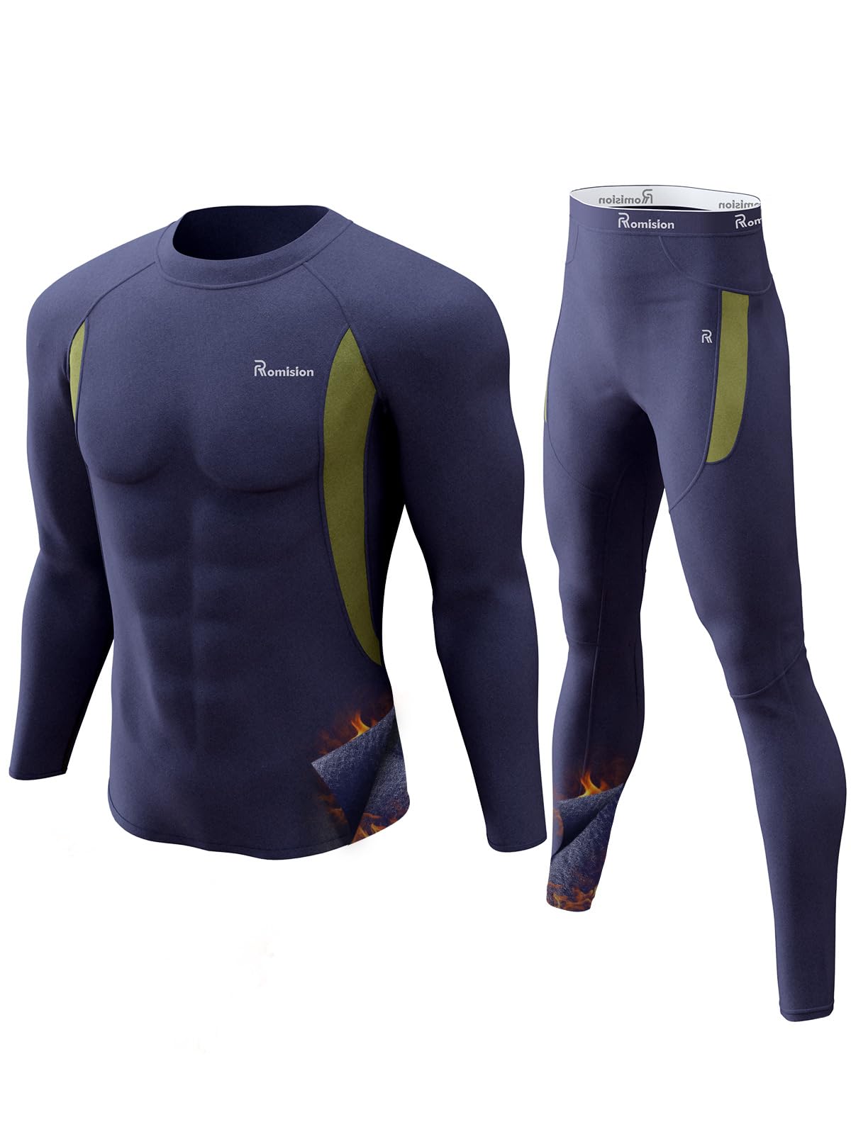 romision Thermal Underwear for Men Long Johns Set Hunting Gear Base Layer