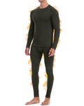 Thermal Underwear for Men, Fleece Lined Long Johns Base Layer Set