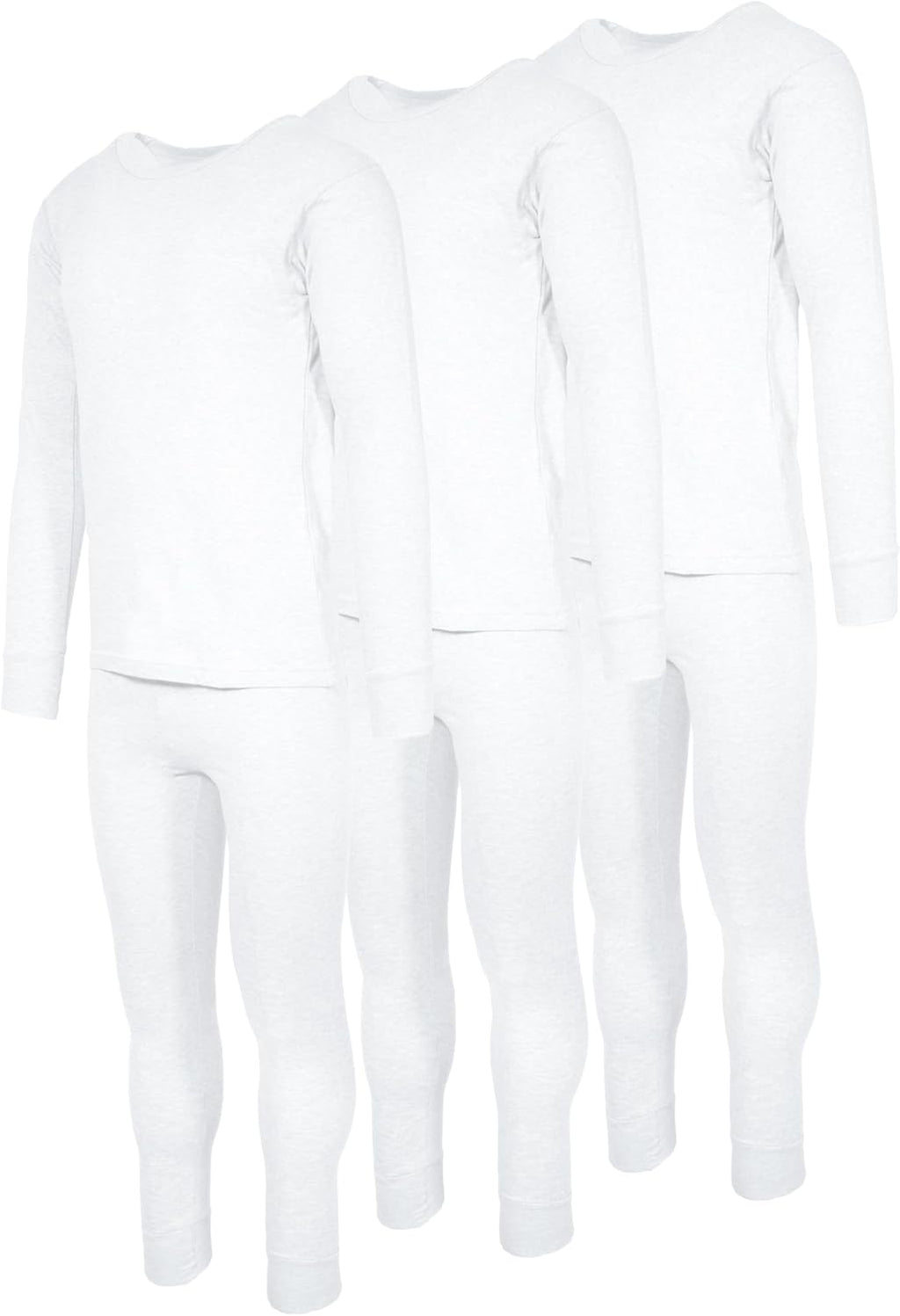 Andrew Scott Mens 2 Piece & 6 Piece Base Layer Long Sleeve + Long Pant Thermal Underwear Set (1 & 3 Pack Mix Match Options)