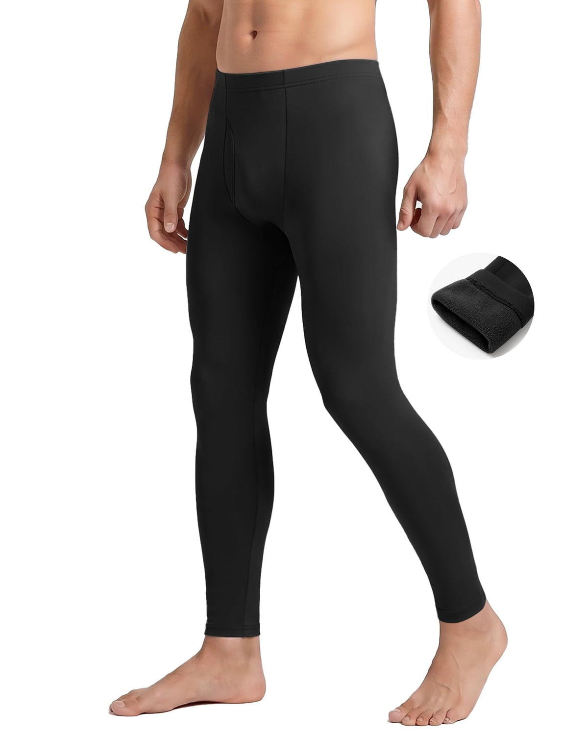 Thermal Underwear for Men - Long Johns Bottom Fleece Lined Base Layer Pants
