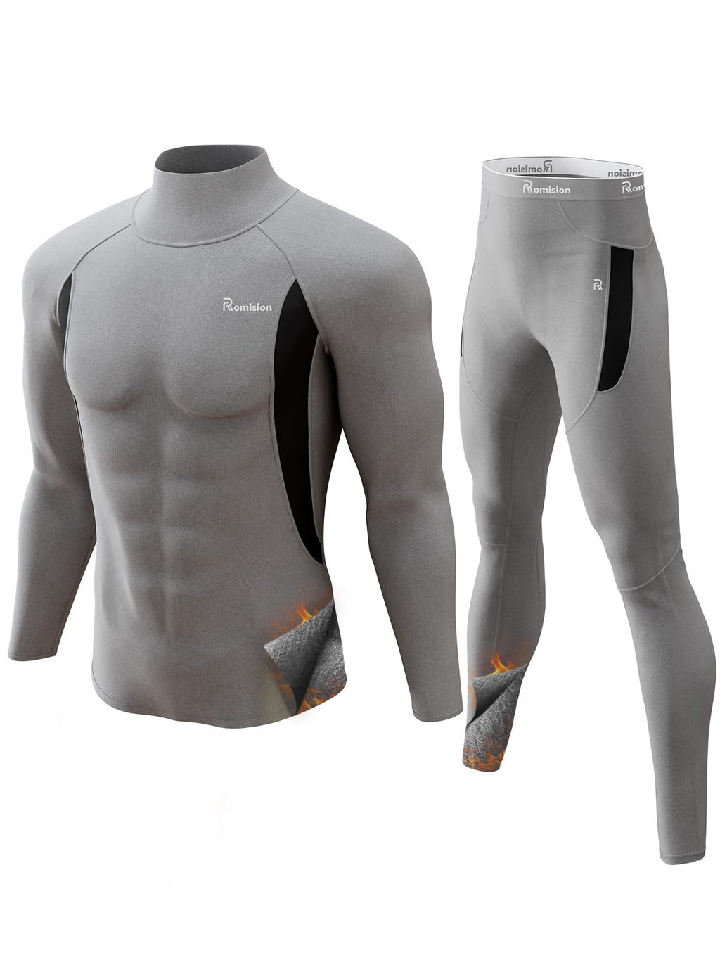 romision Thermal Underwear for Men Long Johns Set Hunting Gear Base Layer