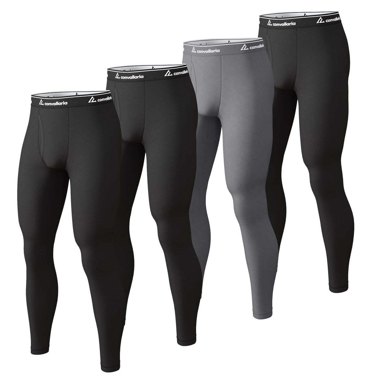 4 or 2 Pack Men's Thermal Pants Fleece Lined Long Johns Bottom Base Layer