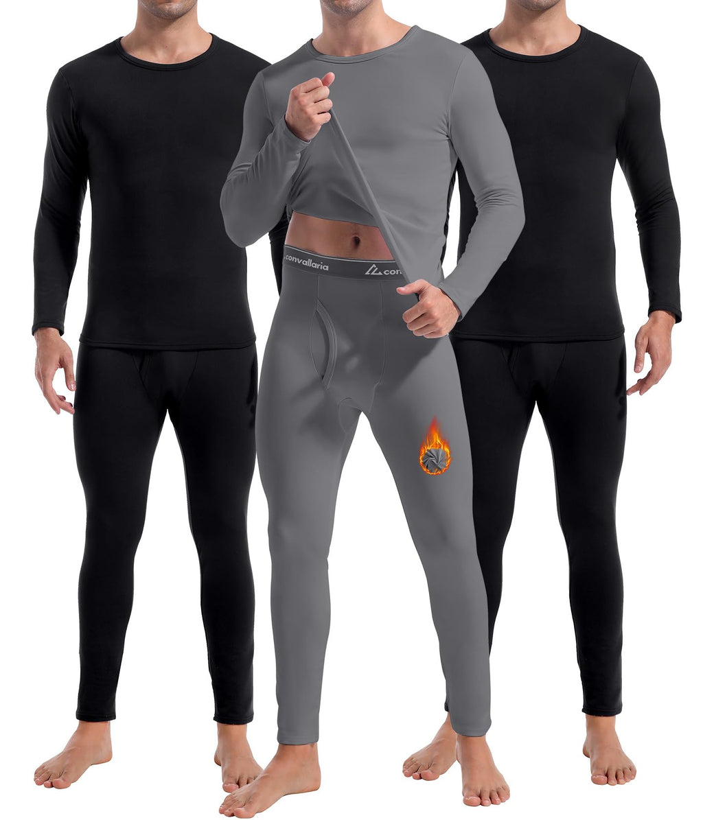 2 or 3 Sets Thermal Underwear for Men Long Johns Base Layer Cold Weather