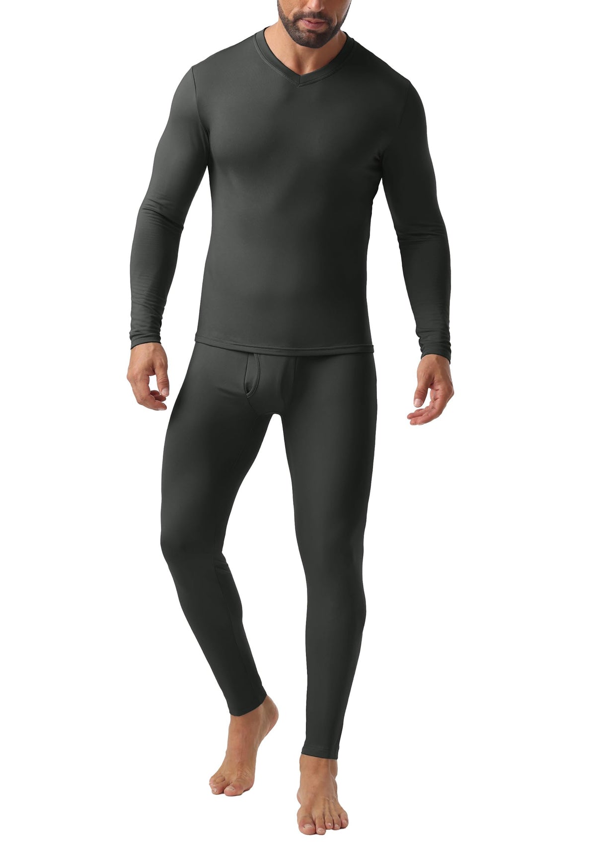 Askdeer Thermal Underwear for Men Long Johns Thermal Fleece Lined Long Underwear Base Layer Set