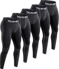 5 Pack Men's Compression Pants Performance Leggings Tights Baselayer