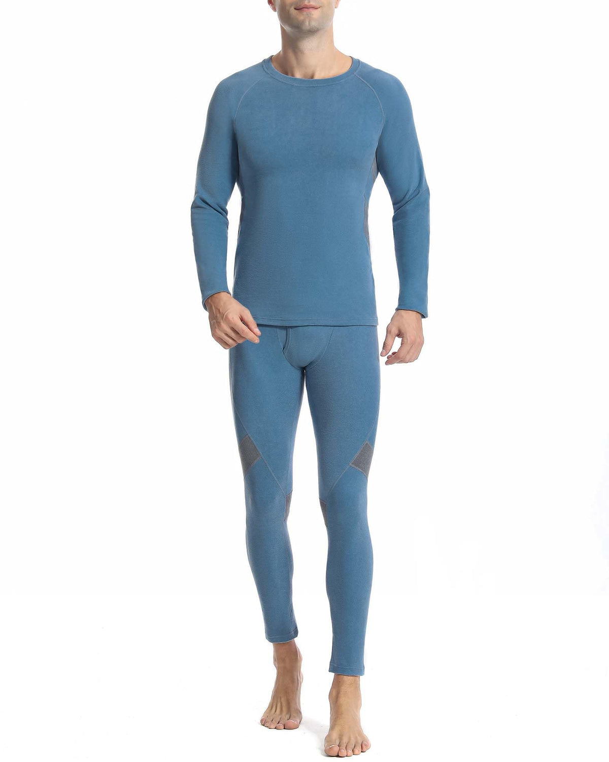 Runhit Mens Thermal Underwear Set：Fleece Lined Long Johns for Men Thermal Shirts and Pants Base Layer Cold Weather Thermals