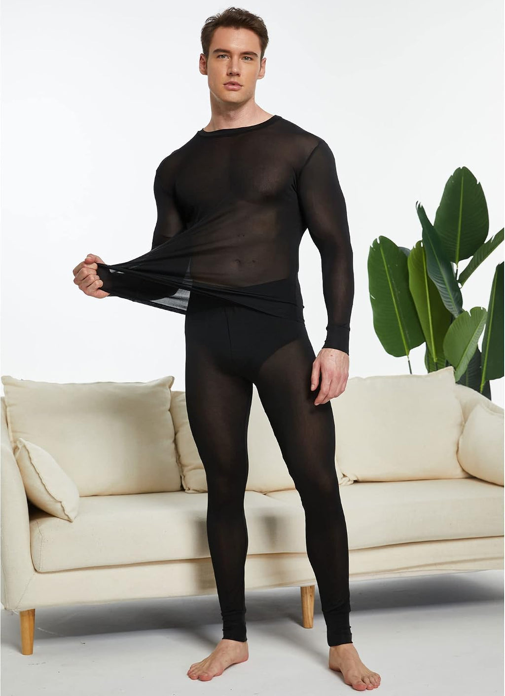 Viamulion Mens 100% Silk Thermal Underwear Pants Premium Lined Base Layer Bottom
